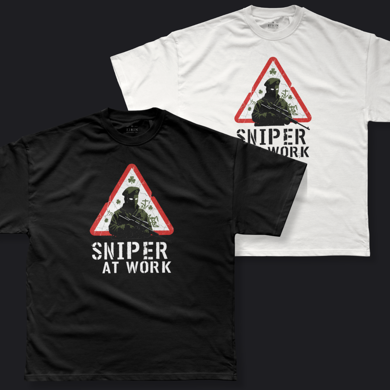 Eirin Apparel Men's T-Shirt Men's 'Sniper At Work' Irish Republican T-Shirt