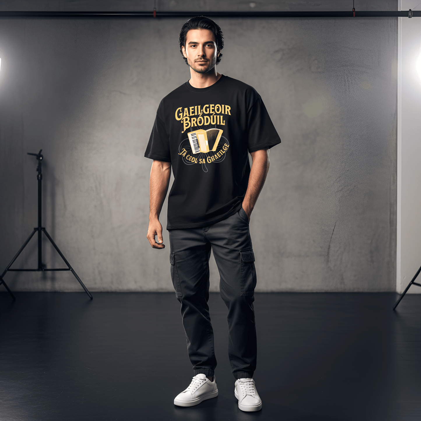 Eirin Apparel Men's T-Shirt Men's 'There's Music In Irish' Gaelic T-Shirt