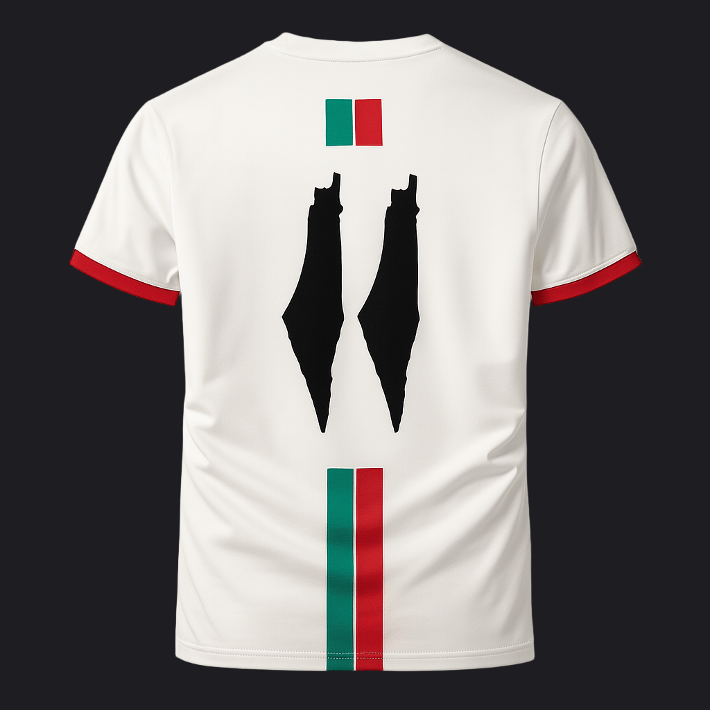 Eirin Apparel Men's T-Shirt Men’s White Palestine Stripe Jersey