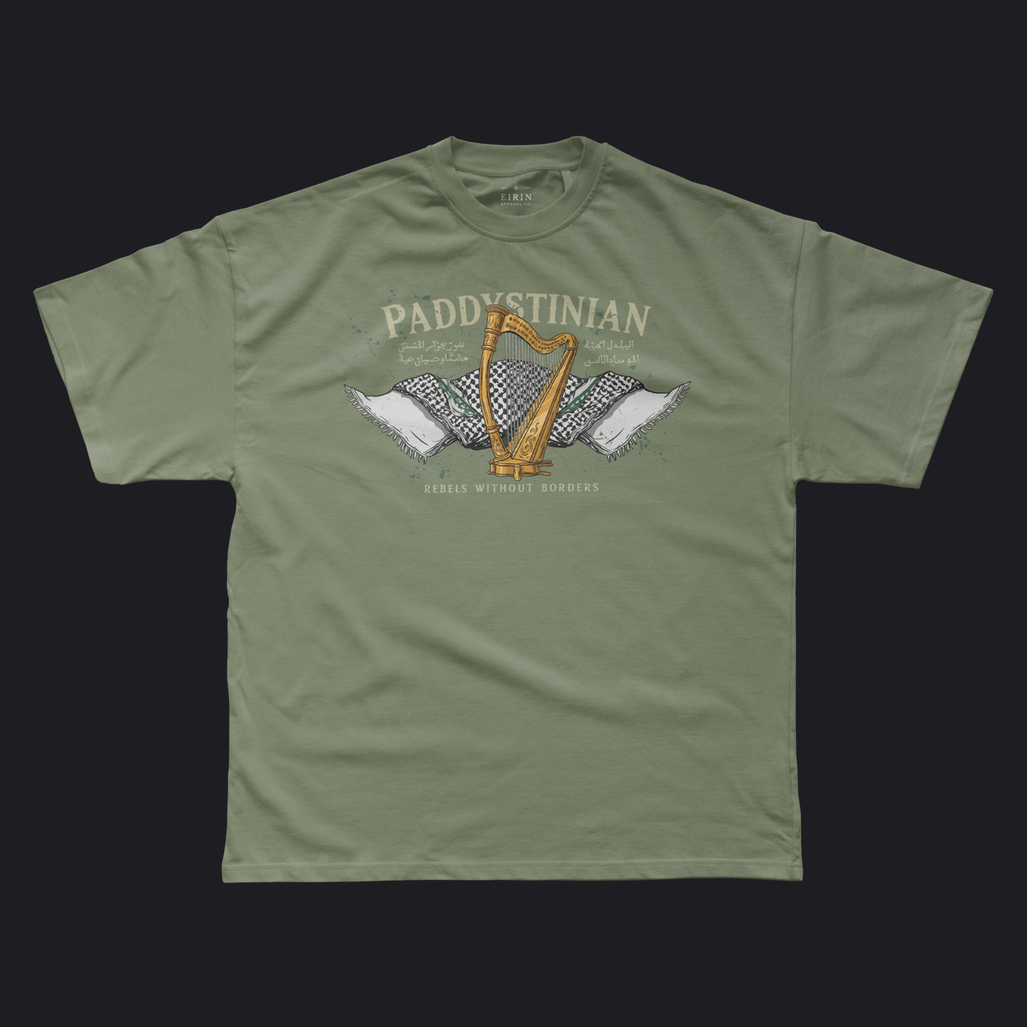 Eirin Apparel Men's T-Shirt Military Green / S Men's Paddystinian Rebels Without Borders T-Shirt