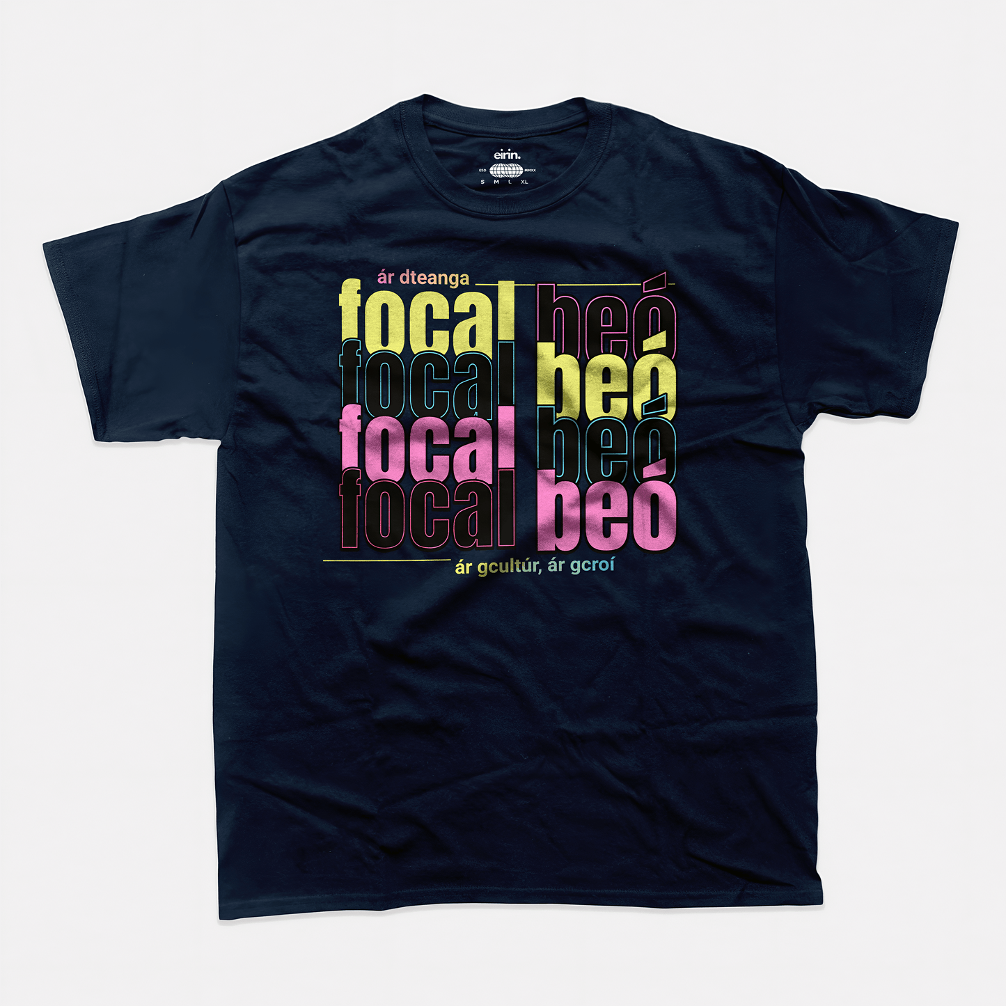 Eirin Apparel Men's T-Shirt Navy / S Unisex 'Living Word' Gaelic T-Shirt