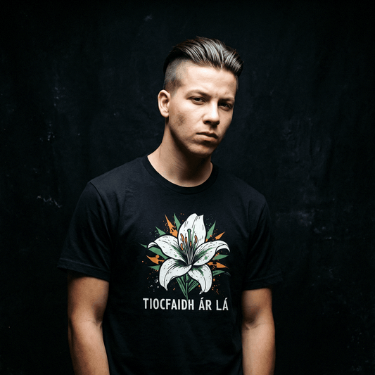 Eirin Apparel Men's T-Shirt 'Tiocfaidh ár lá' Easter Lily T-Shirt