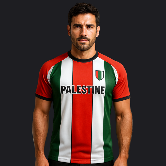 Eirin Apparel Men's T-Shirt Unisex Palestinian Flag Solidarity Jersey