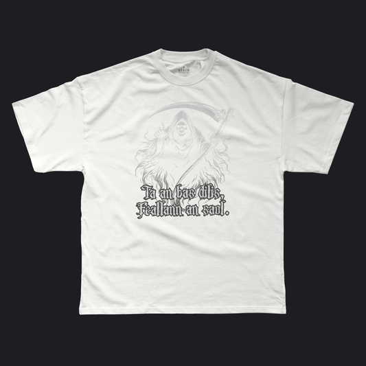 Eirin Apparel Men's T-Shirt White / S Men's 'Death is Faithful, Life Betrays' Gaelic Samhain T-Shirt