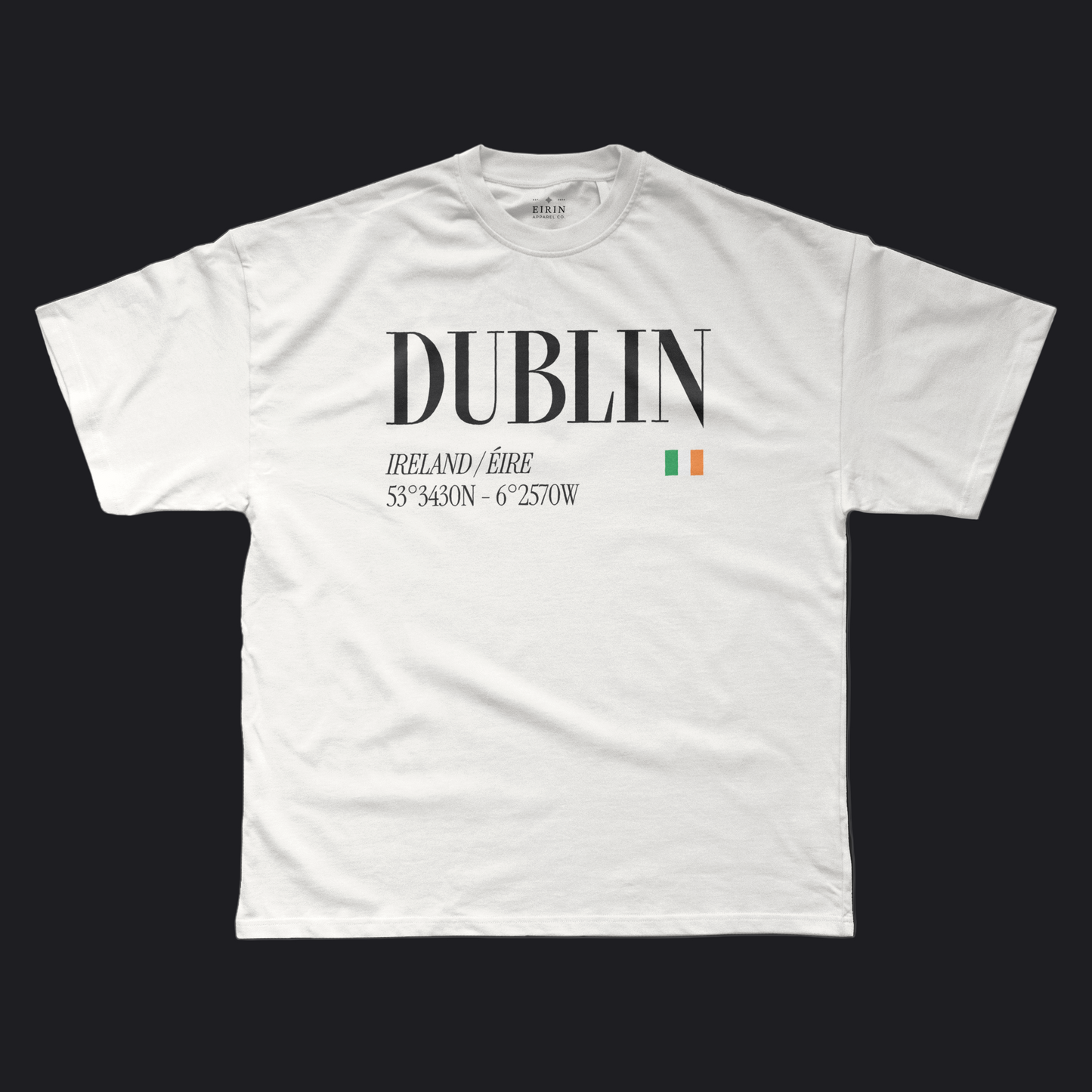 Eirin Apparel Men's T-Shirt White / S Men's Dublin 53°N/6°W T-Shirt