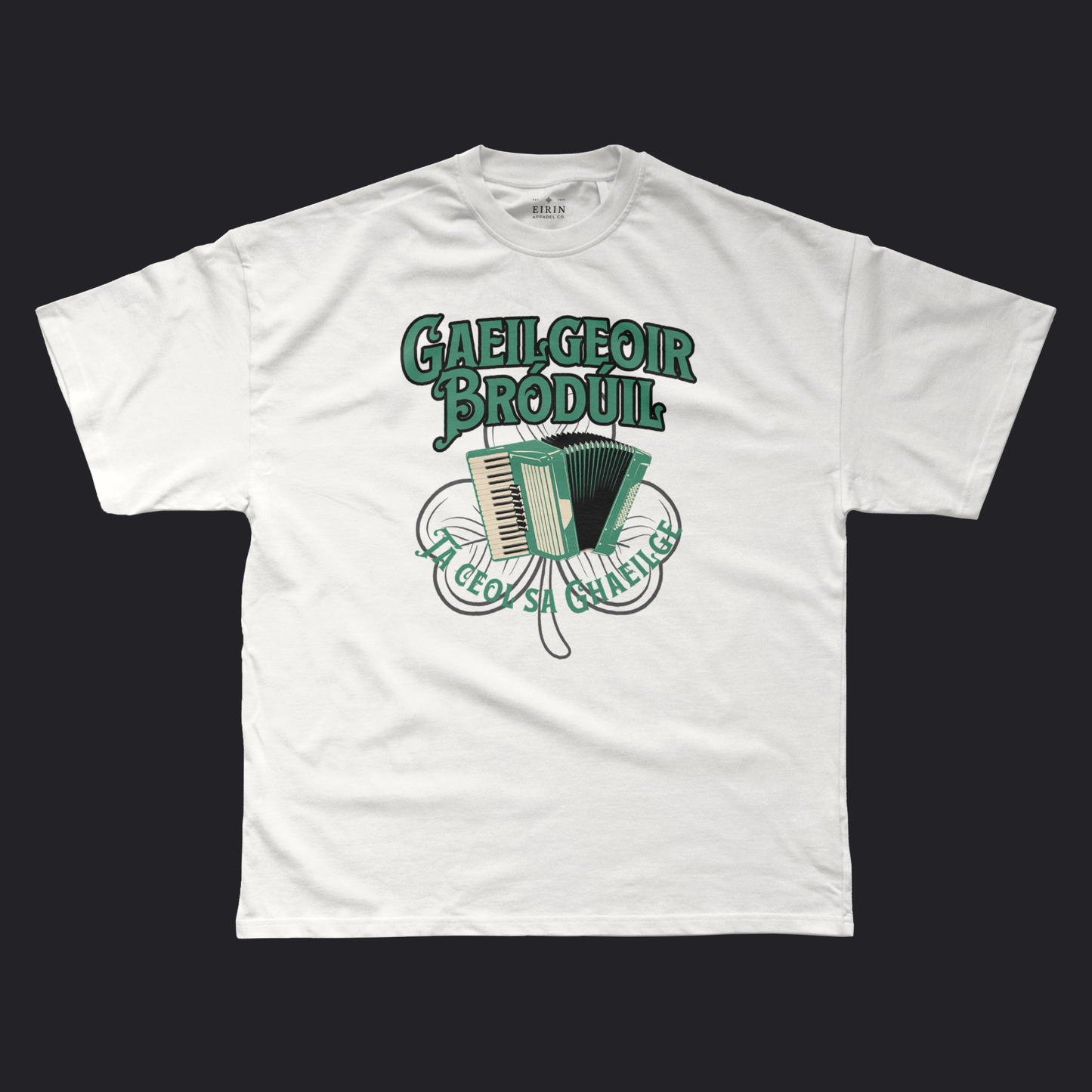 Eirin Apparel Men's T-Shirt White / S Men's 'There's Music In Irish' Gaelic T-Shirt