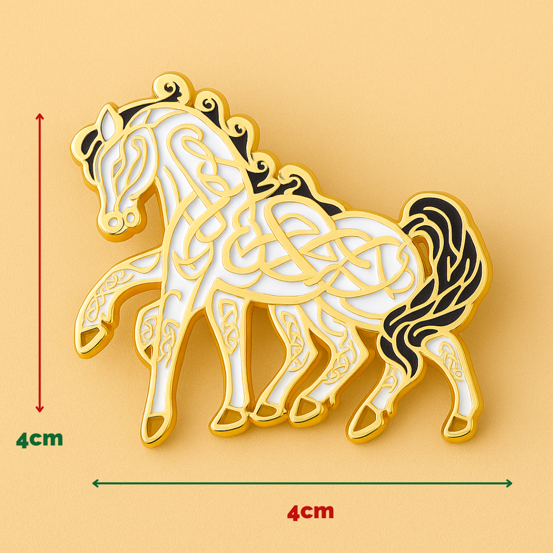Eirin Apparel Single Lapel Pin Brooch Celtic Spirit Horse Flag Lapel Pin Brooch Badge - Collector’s Edition
