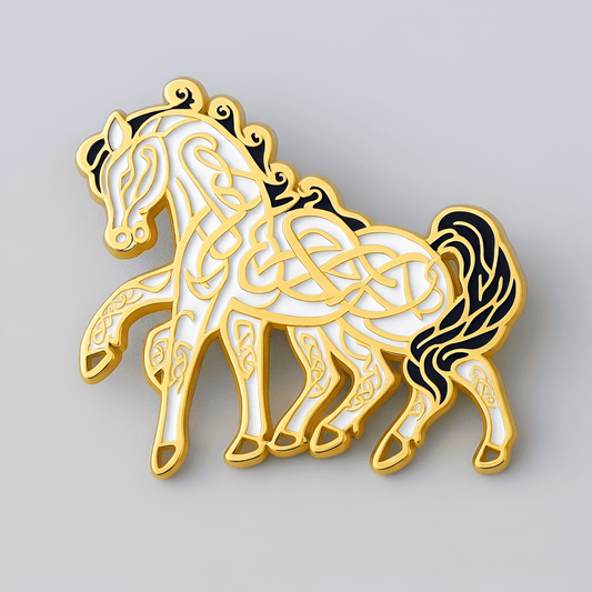 Eirin Apparel Single Lapel Pin Brooch Celtic Spirit Horse Lapel Pin