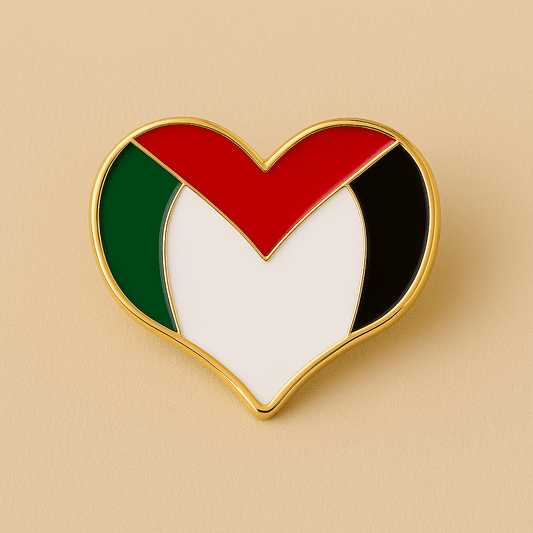 Eirin Apparel Single Lapel Pin Brooch Heart Of Palestine Lapel Pin Brooch Badge - Collector’s Edition