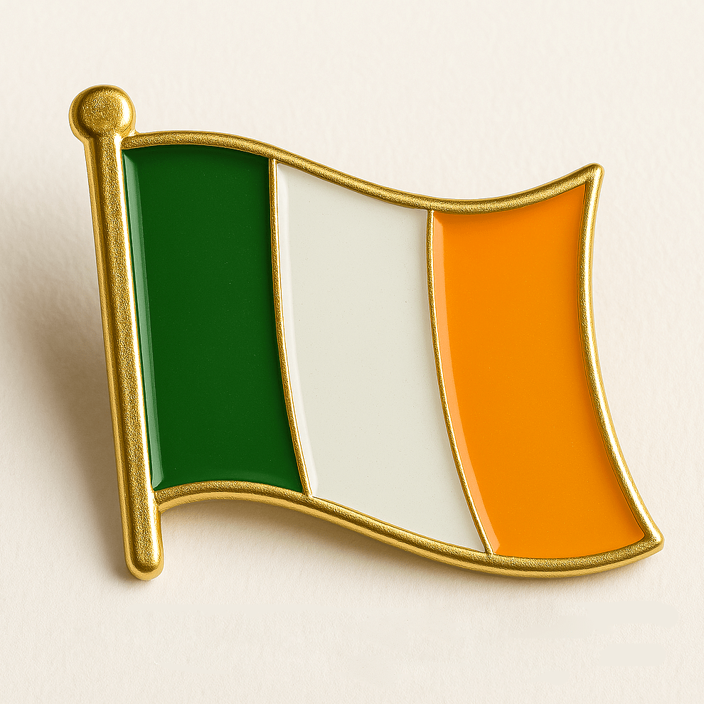 Eirin Apparel Single Lapel Pin Brooch Ireland Flag Lapel Pin Brooch Badge - Collector’s Edition
