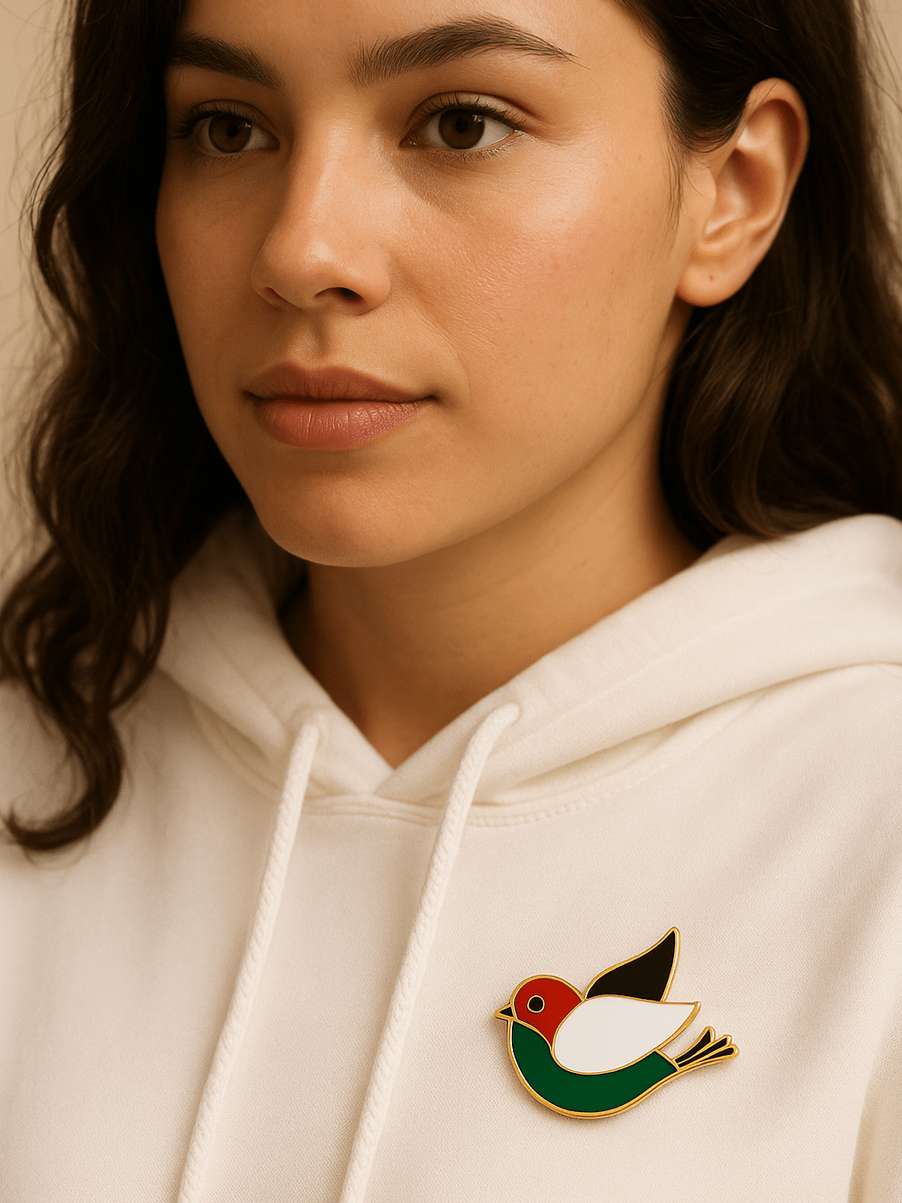 Eirin Apparel Single Lapel Pin Brooch Palestine Dove Of Freedom Lapel Pin Brooch Badge - Collector’s Edition