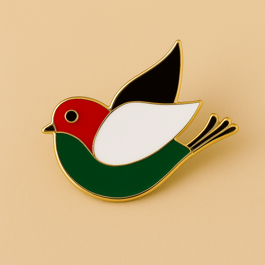 Eirin Apparel Single Lapel Pin Brooch Palestine Dove Of Freedom Lapel Pin Brooch Badge - Collector’s Edition