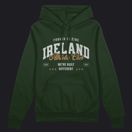 Eirin Apparel Unisex Hoodie Forest Green / S Unisex 'Built Different' Sports Hoodie