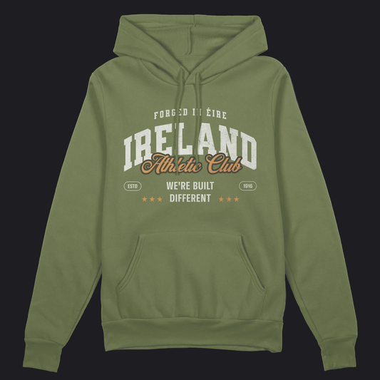 Eirin Apparel Unisex Hoodie Military Green / S Unisex 'Built Different' Sports Hoodie