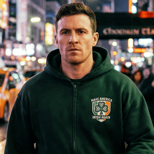 Eirin Apparel Unisex Hoodie Unisex 'Make America Irish Again' Zip-Up Hoodie