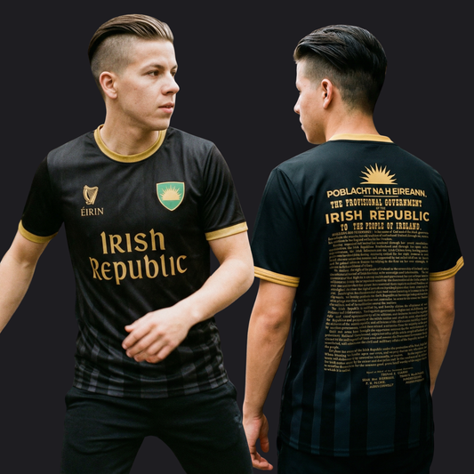 Eirin Apparel Unisex Jersey Eirin 'Irish Republic' Proclamation Jersey – Black/Gold