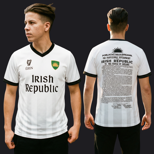 Eirin Apparel Unisex Jersey Eirin 'Irish Republic' Proclamation Jersey – White/Black
