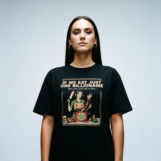 Eirin Apparel Unisex T-Shirt 'Eat A Billionaire' T-Shirt