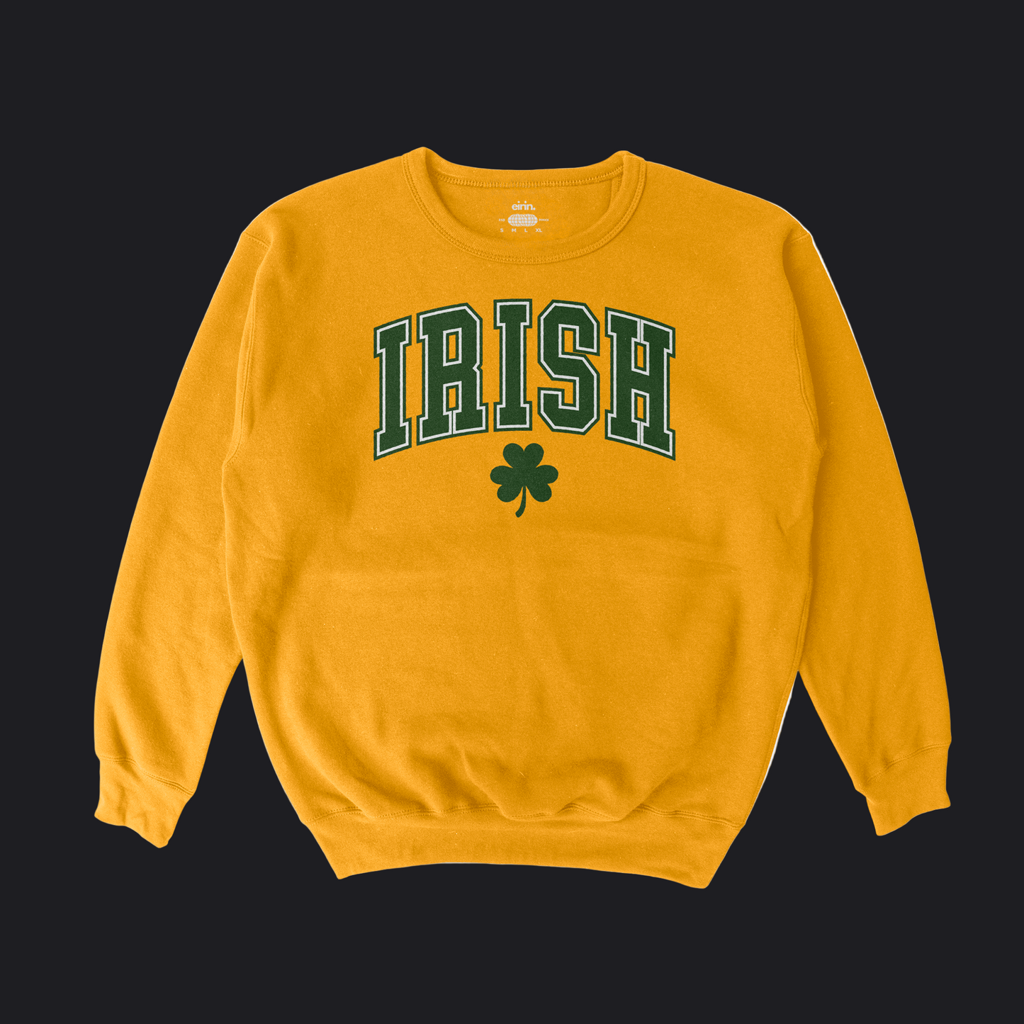 Eirin Apparel Woman's Sweatshirt Gold / S Women's Varsity College Irish Sweatshirt