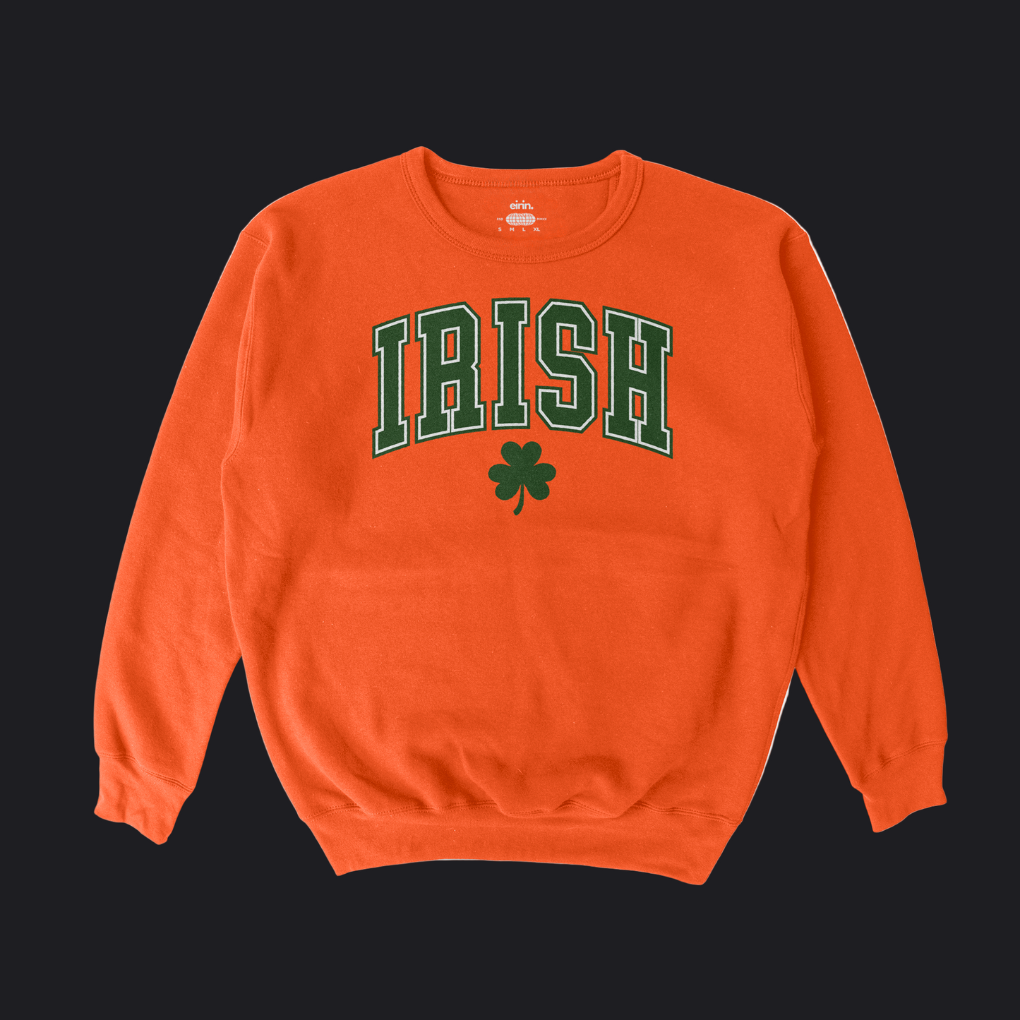 Eirin Apparel Woman's Sweatshirt Orange / S Women's Varsity College Irish Sweatshirt