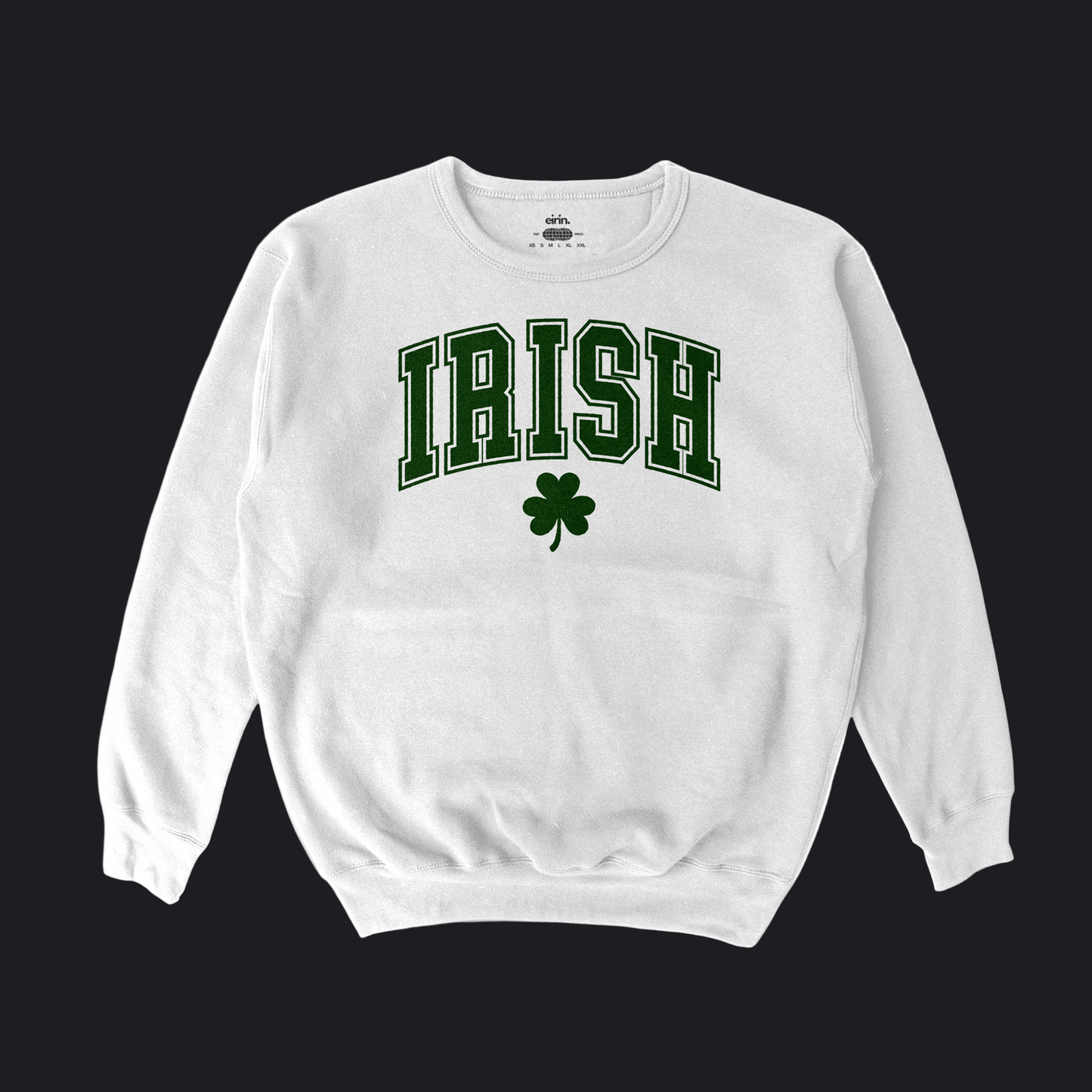 Eirin Apparel Woman's Sweatshirt White / S Women's Varsity College Irish Sweatshirt