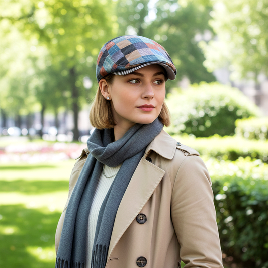 Eirin Apparel Women's Flat Cap Women's 'Laura Clay Collection' Celtic Flat Cap – Glenmoor Park Patchwork