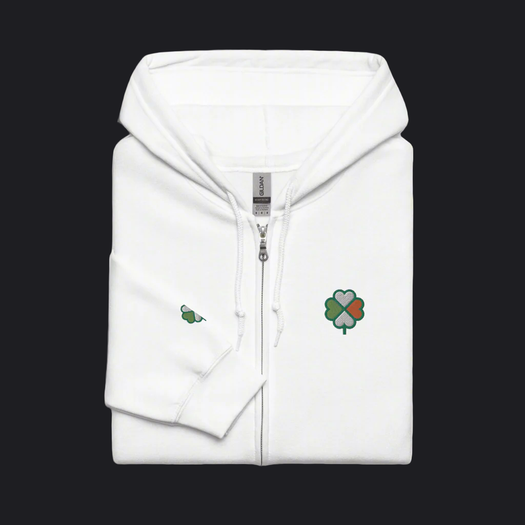 Eirin Apparel Women's Hoodie White / S Women's Signature Hibernian Premium Zip Up Hoodie