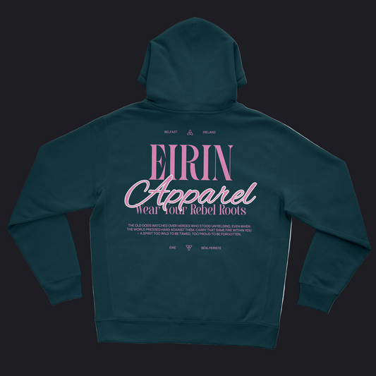 Eirin Apparel Women's Hoodie Women's Rebel Roots Supersoft Hoodie - Pink on Navy
