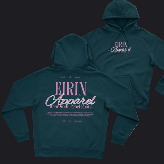 Eirin Apparel Women's Hoodie Women's Rebel Roots Supersoft Hoodie - Pink on Navy