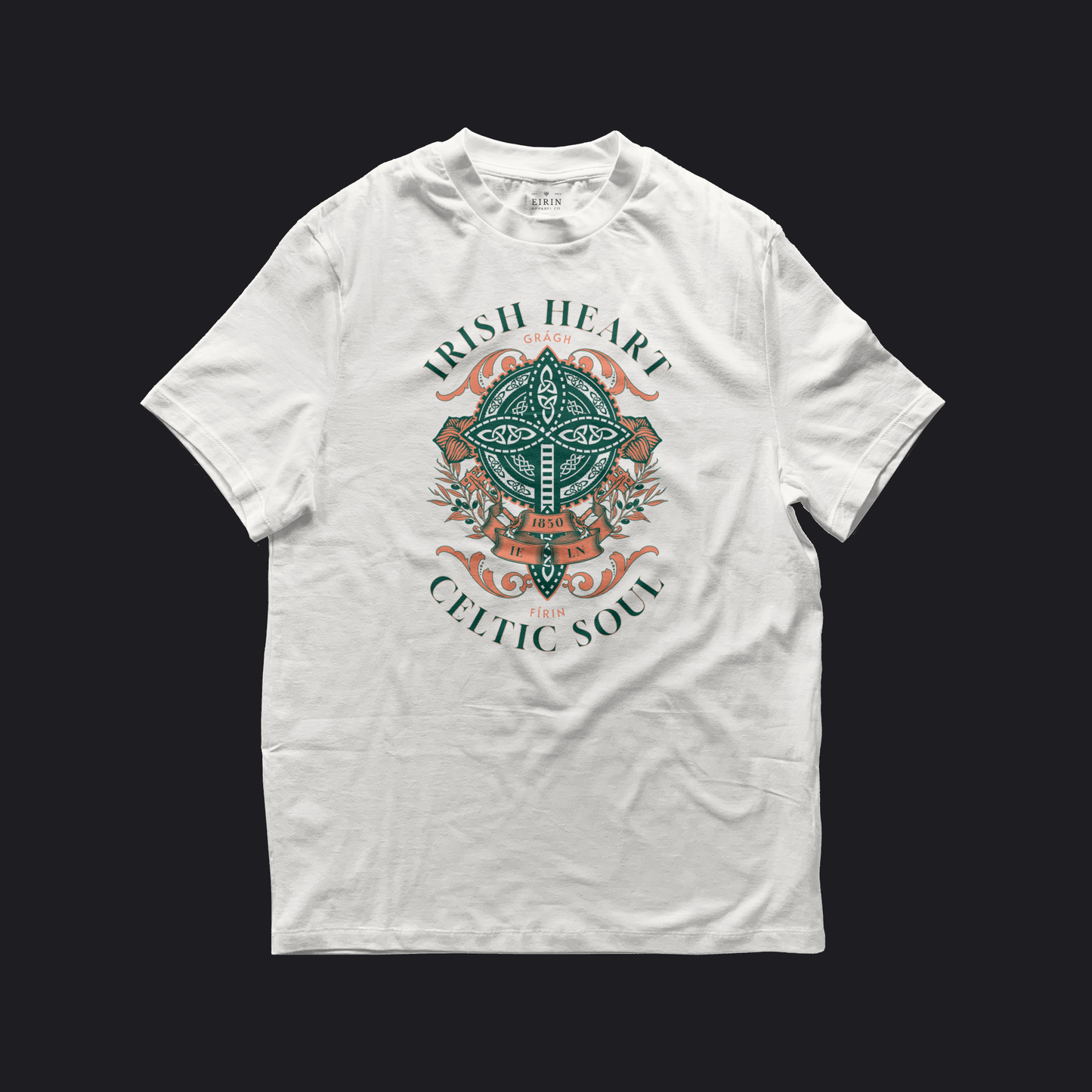 Eirin Apparel Women's T-Shirt White / S Women's Irish Heart, Celtic Soul Relaxed Fit T-Shirt