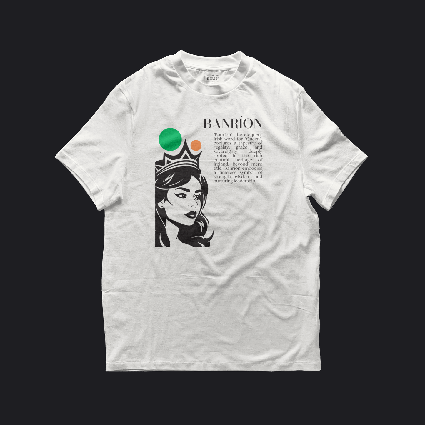 Eirin Apparel Women's T-Shirt Women's 'Banríon' Irish Queen Relaxed Fit Gaelic T-Shirt