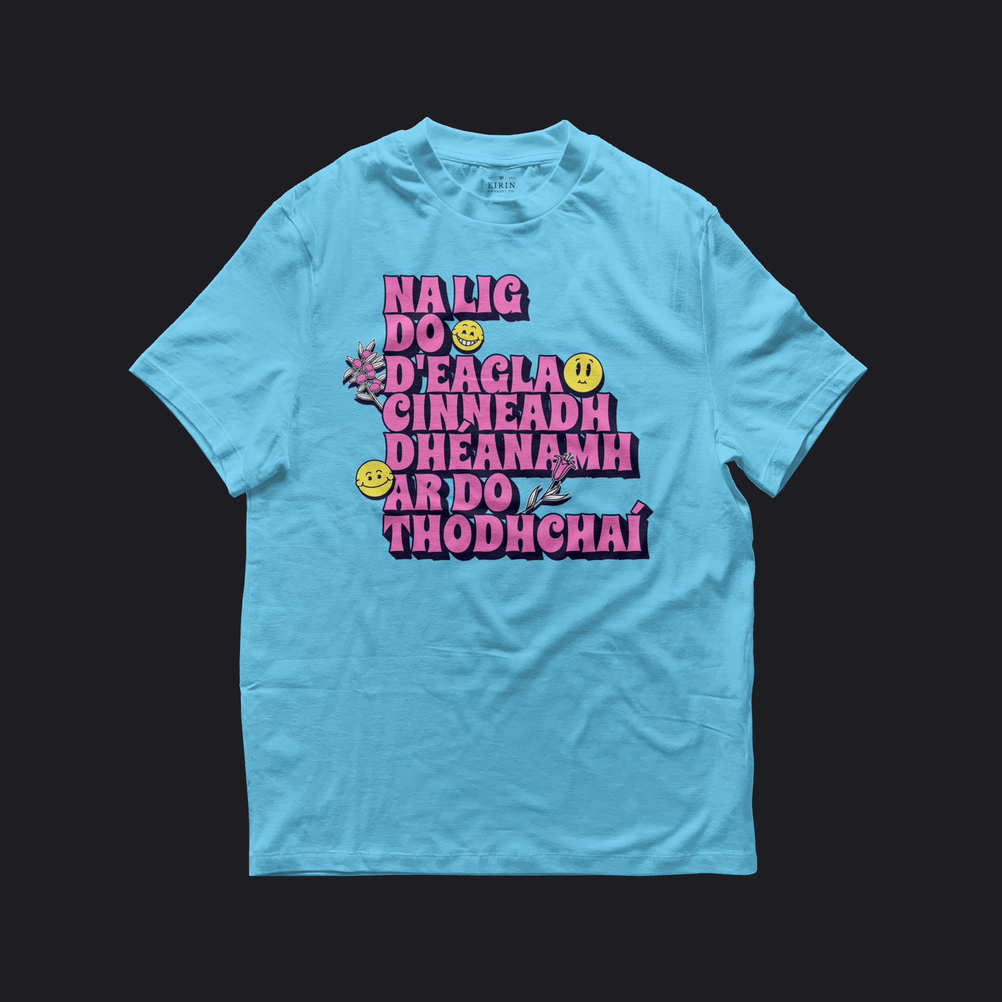 Eirin Apparel Women's T-Shirt Women's 'Never Let Your Fear Decide Your Future' Retro Style Gaelic T-Shirt