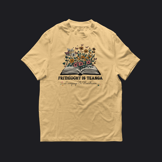Eirin Apparel Women's T-Shirt Yellow Haze / S Women’s 'Language Is Resistance' Gaelic T-Shirt