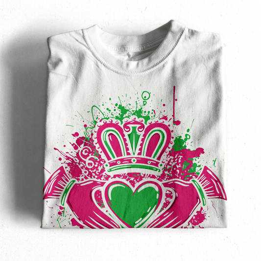 Women's 'Bad Grá' Claddagh Graffiti Oversized T-Shirt