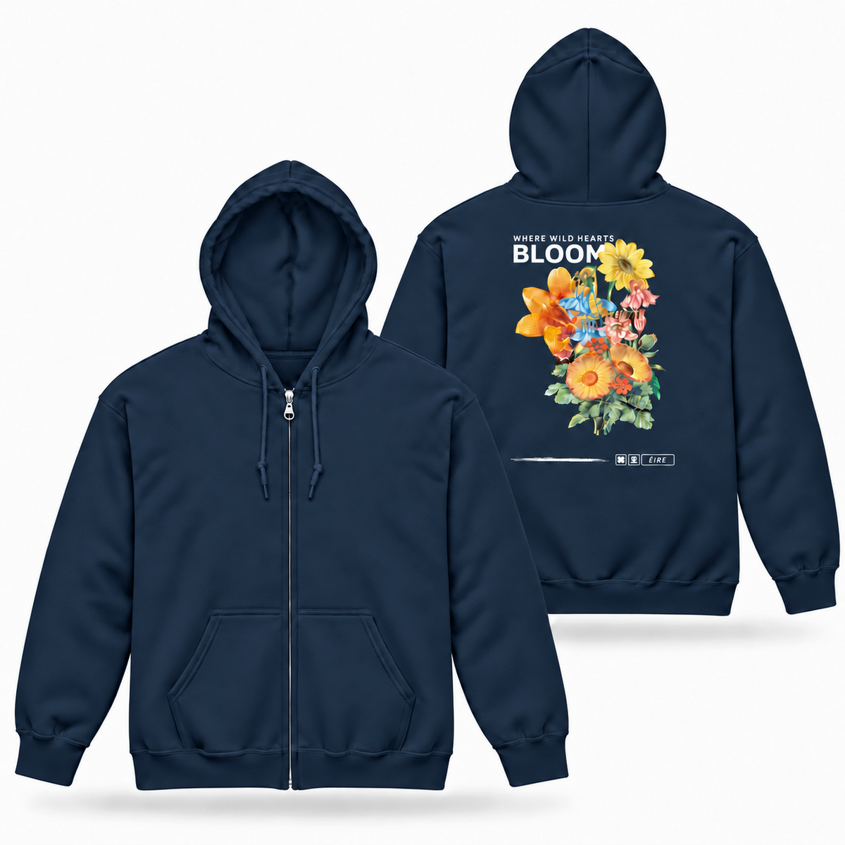 'Bloom' Zip-Up Hoodie