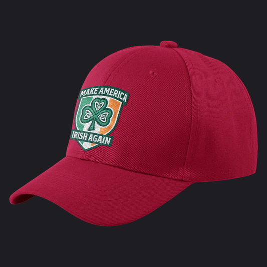 Eirin Apparel Baseball Cap Red 'Make America Irish Again' Baseball Cap