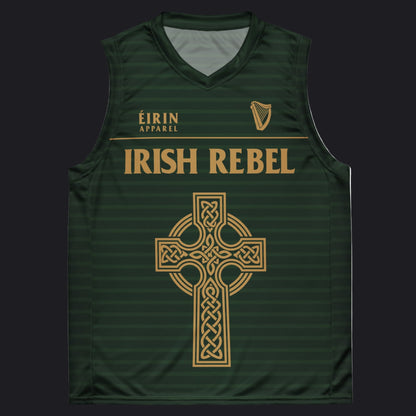 Eirin Apparel Basketball Jersey Eirin 'Irish Rebel' Celtic Cross Basketball Jersey – Personalised Name & Number