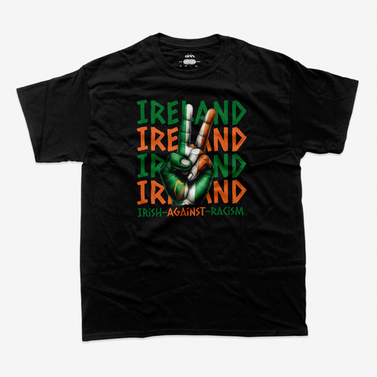 Eirin Apparel Black / S Unisex 'Irish Against Racism' T-Shirt