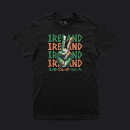 Eirin Apparel Black / S Unisex 'Irish Against Racism' T-Shirt