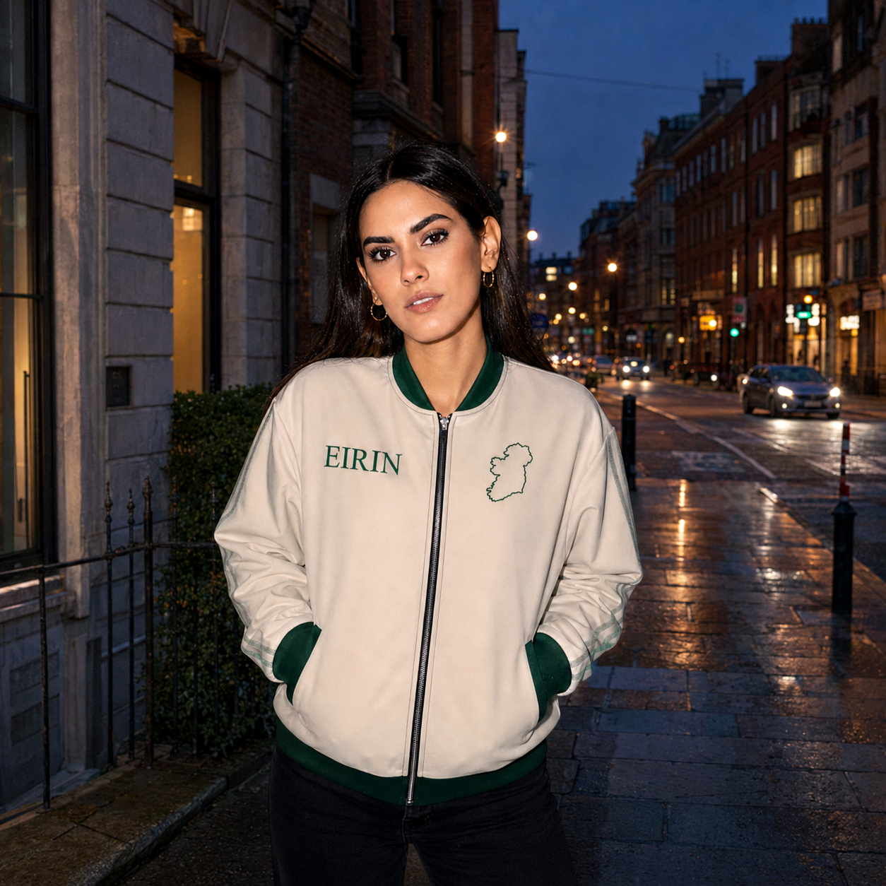 Eirin Apparel Bomber Jacket 'Éire' Varsity Bomber Jacket