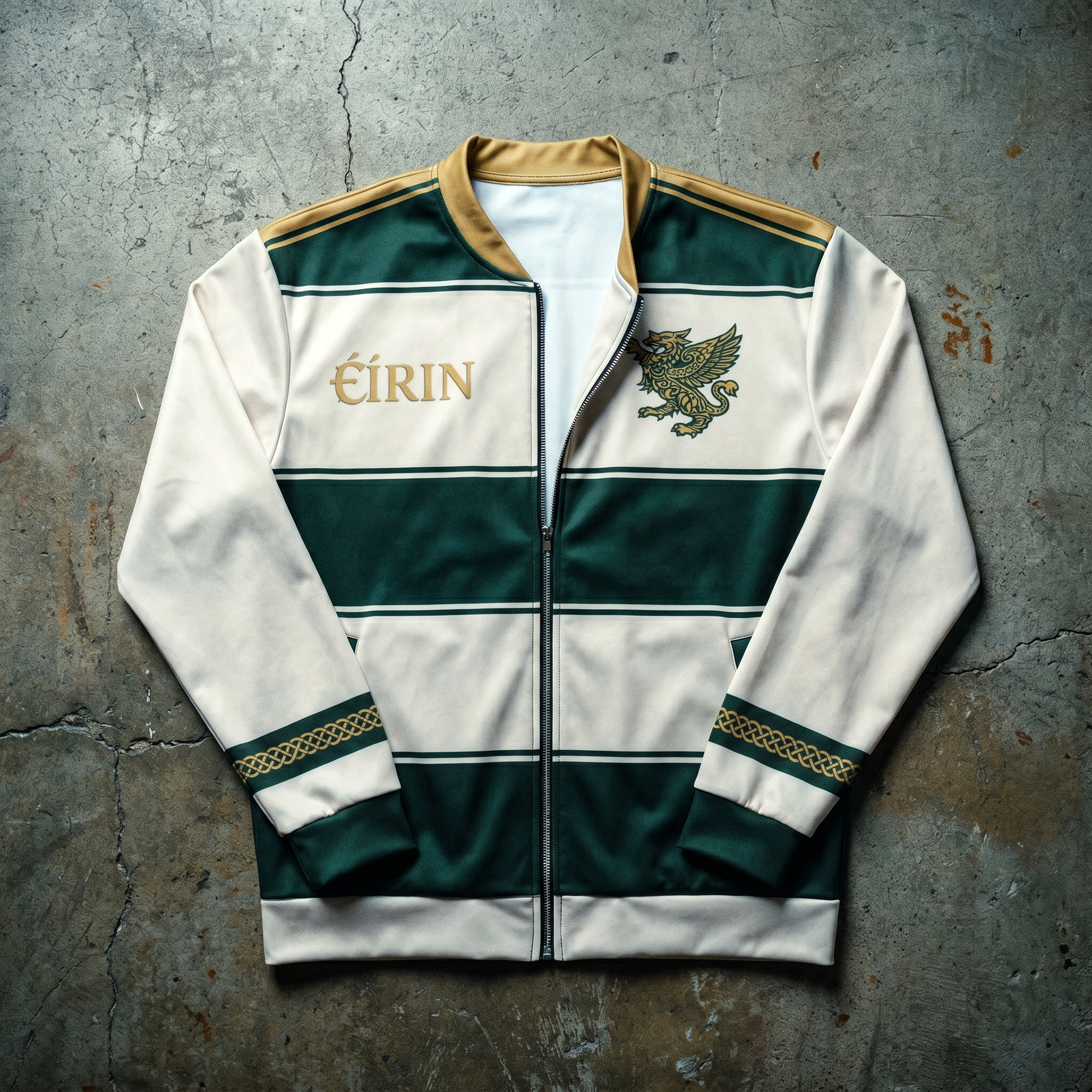 Eirin Apparel Bomber Jacket 'Irish Griffin' Retro Bomber Jacket