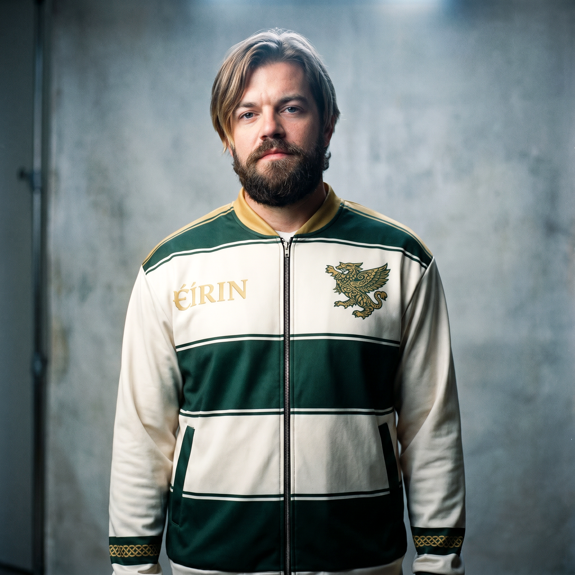 Eirin Apparel Bomber Jacket 'Irish Griffin' Retro Bomber Jacket