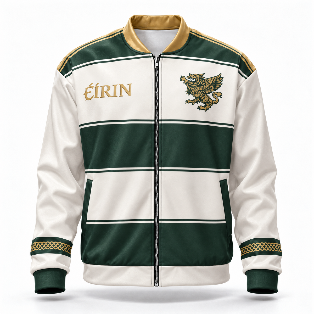 Eirin Apparel Bomber Jacket 'Irish Griffin' Retro Bomber Jacket
