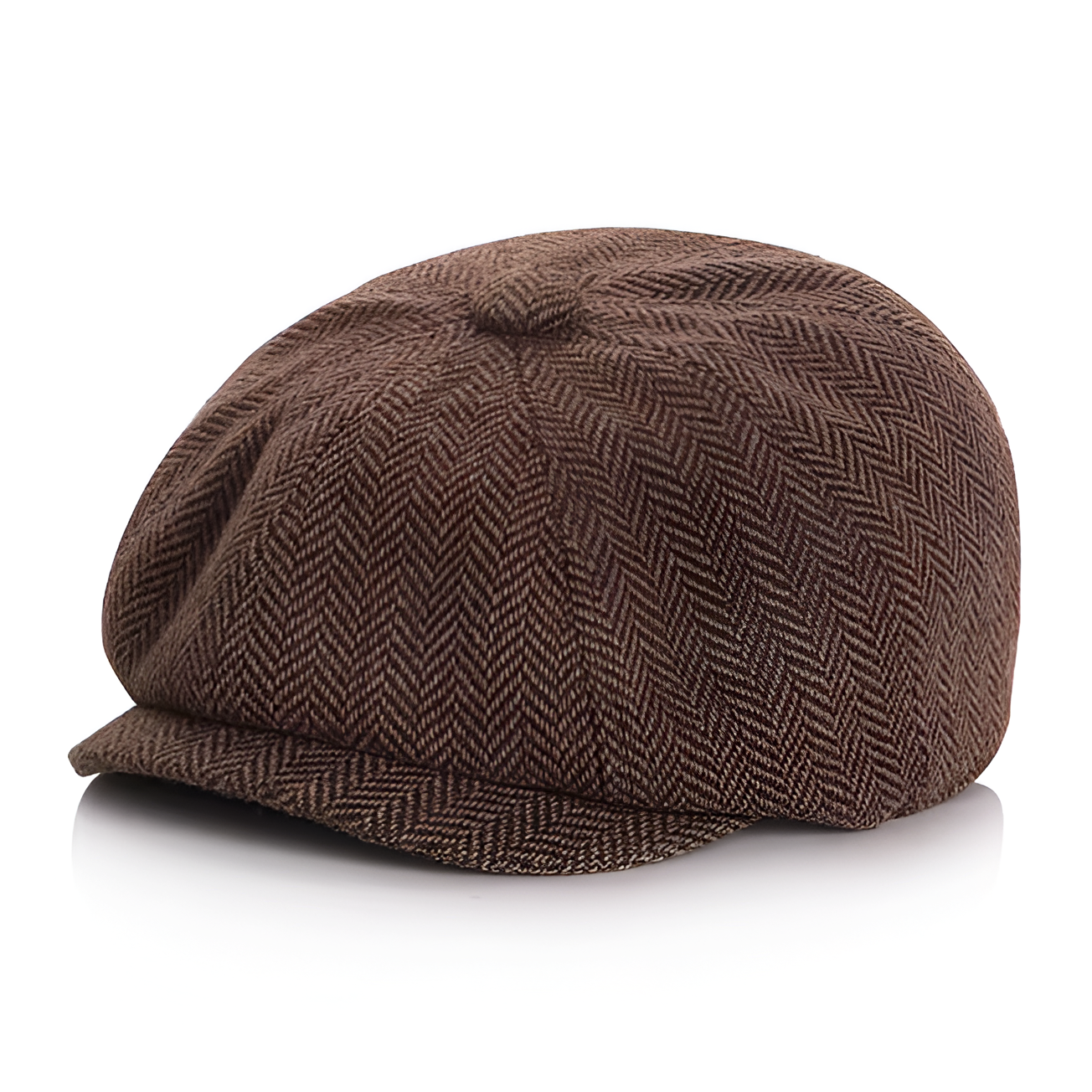 Eirin Apparel Boys Flat Cap Boys’ ‘Rí Óg Herringbone’ Irish Flat Cap – Bracken Cotton