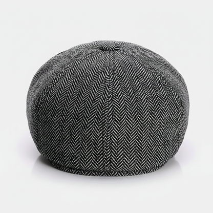 Eirin Apparel Boys Flat Cap Boys’ ‘Rí Óg Herringbone’ Irish Flat Cap – Pebble Cotton