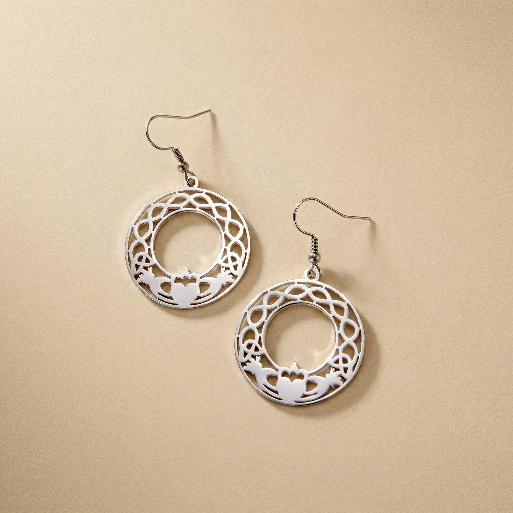 Eirin Apparel Claddagh Earrings Celtic Knot Claddagh Earrings – ‘Fáinne an Ghrá’ (Ring of Love)