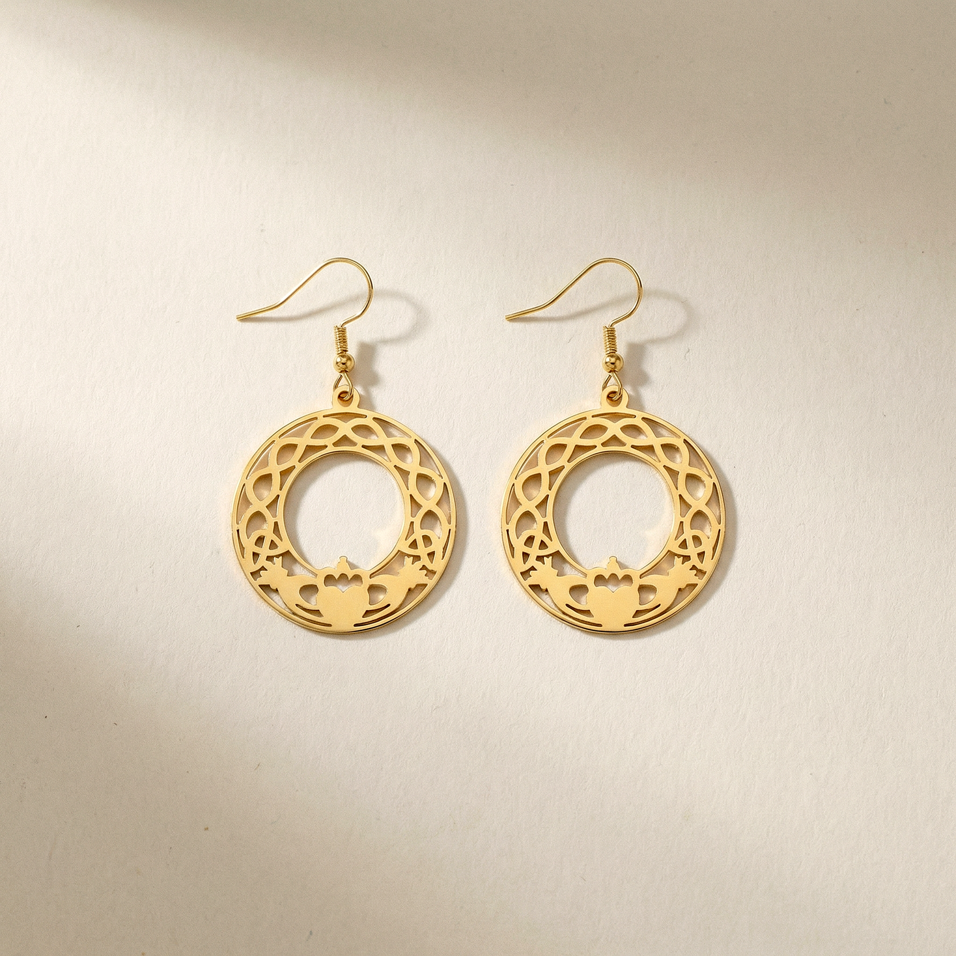 Eirin Apparel Claddagh Earrings Celtic Knot Claddagh Earrings – ‘Fáinne an Ghrá’ (Ring of Love)