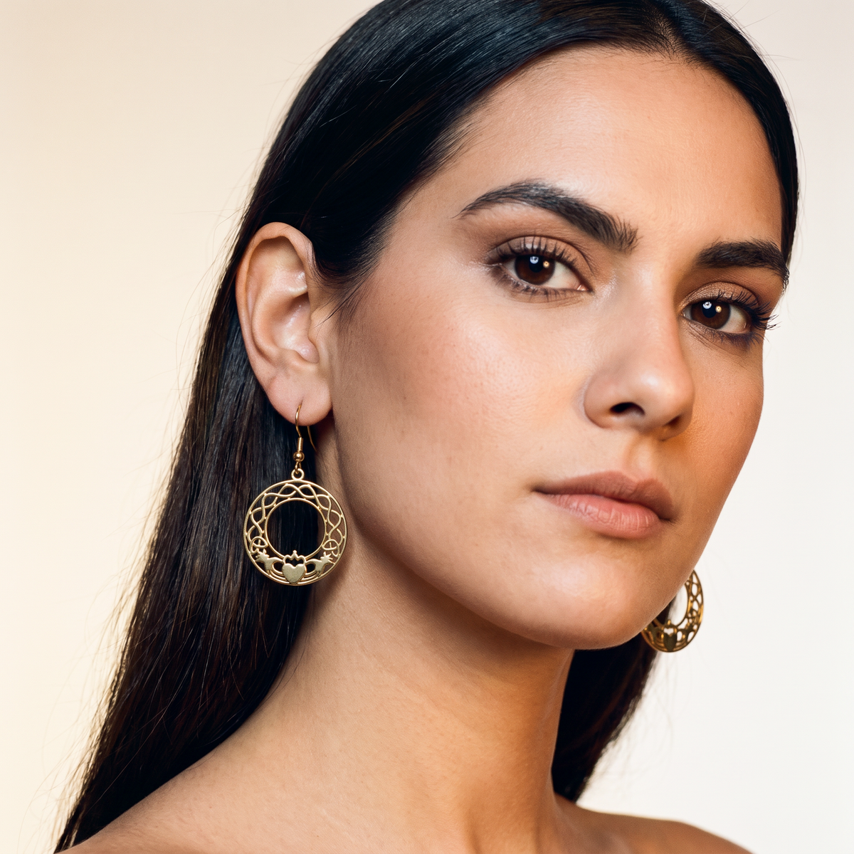 Eirin Apparel Claddagh Earrings Celtic Knot Claddagh Earrings – ‘Fáinne an Ghrá’ (Ring of Love)