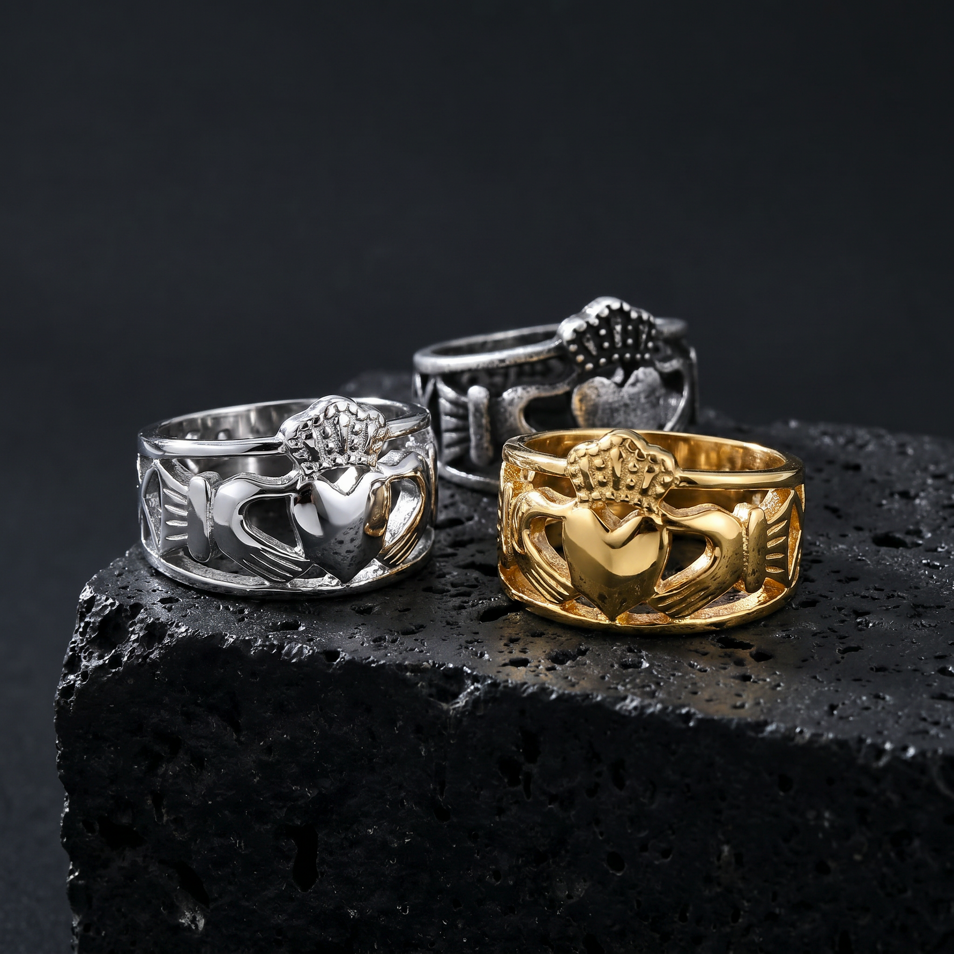 Eirin Apparel Claddagh Ring Women’s Chunky Claddagh Ring – 'Dílse' (Faithful)