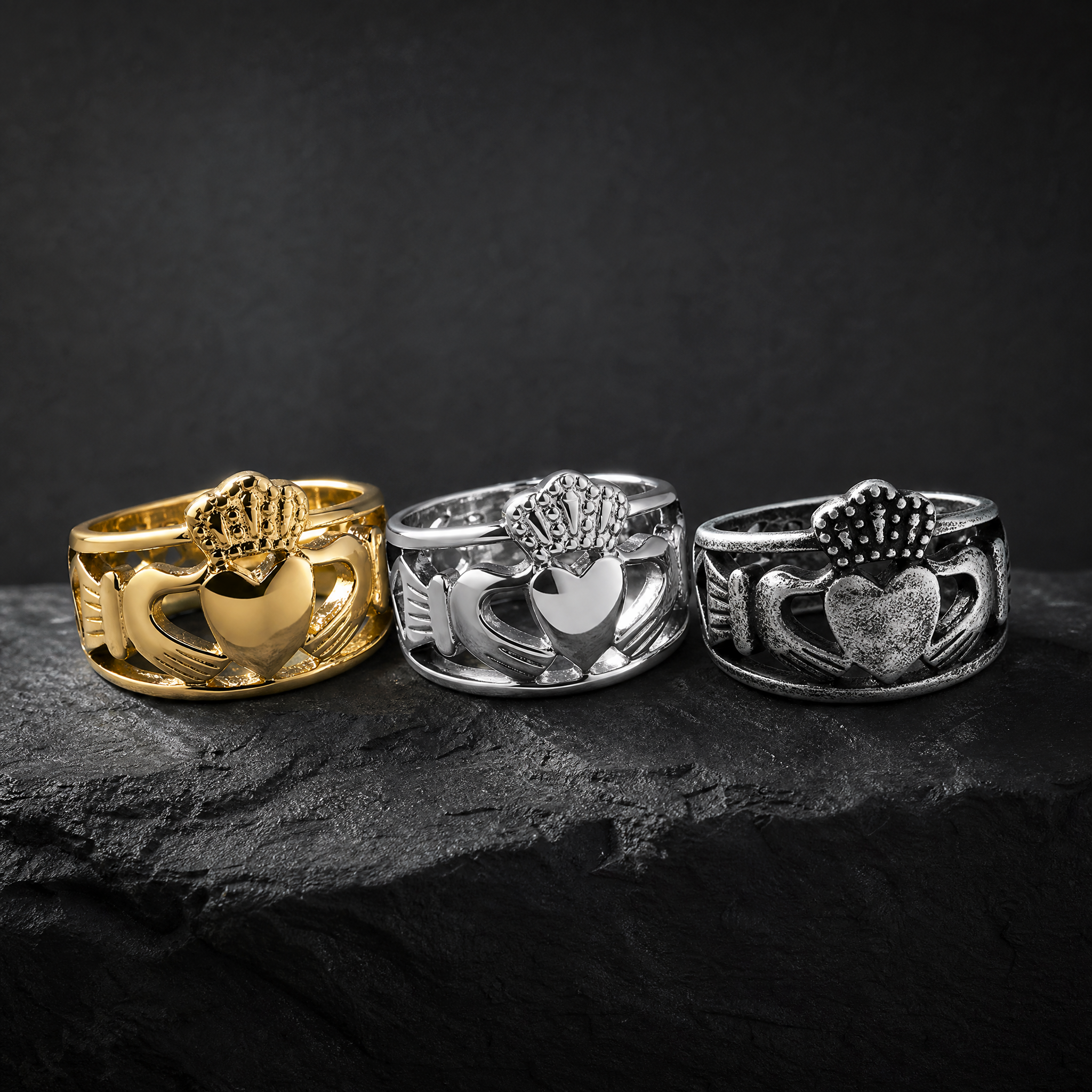 Eirin Apparel Claddagh Ring Women’s Chunky Claddagh Ring – 'Dílse' (Faithful)